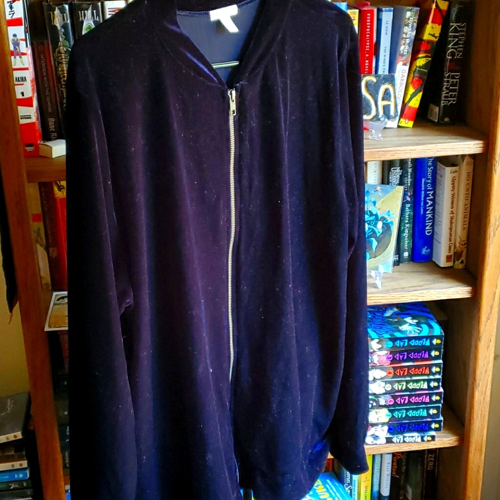 Dark Blue Velvet Jacket